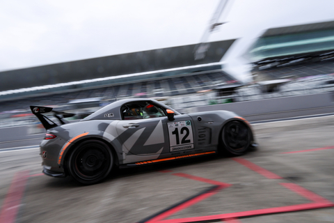 The “MAZDA SPIRIT RACING ROADSTER CNF concept” racing car that took part in the race using IDEMITSU IFG Plantech Racing. (Photo: Business Wire)