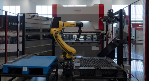 The FastBEND Robotic Bending Cell is designed for small to medium parts and medium- to high-volume production. This seamless, automated bending solution can increase production capacity, reduce labor costs, improve safety and maximize workflow efficiency. (Photo: Business Wire)