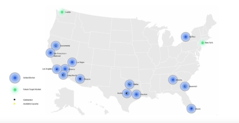 Map of Voltera's Charging Infrastructure Site Portfolio (Graphic: Business Wire)