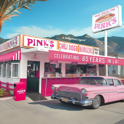 Pink's Hot Dogs 85th Anniversary (Graphic: Business Wire)