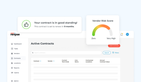 Revyse modernizes and streamlines vendor management for multifamily owners and operators, leveraging AI to manage and track the entire contract lifecycle. (Graphic: Business Wire)