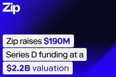 Zip raises $190M Series D funding at a $2.2B valuation (Graphic: Business Wire)