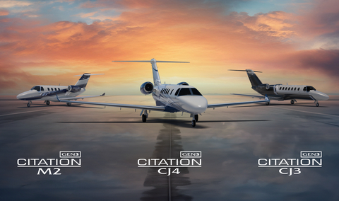 Textron Aviation通过发布新一代轻型喷气机Cessna Citation M2 Gen3、CJ3 Gen3和CJ4 Gen3，揭示了飞行的未来，公布了传奇的Cessna Citation阵容。(Textron Aviation)