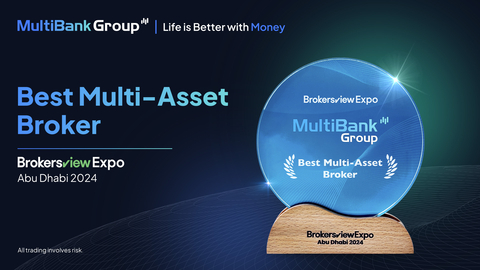 original MultiBank Group Receives the Best Multi-Asset Broker Award at the BrokersView Expo Abu Dhabi 2024 (Graphic: Business Wire)