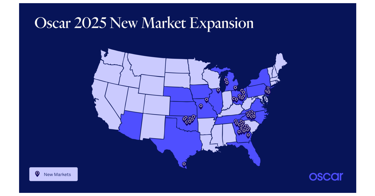 Oscar Health Announces 2025 Market Expansion to Put Health Insurance in