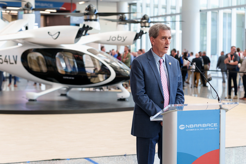 FAA Administrator Michael Whitaker signed new rules covering the pilot training and operation of air taxis at the National Business Aviation Association’s annual conference in Las Vegas, Nevada. Photo: Joby Aviation