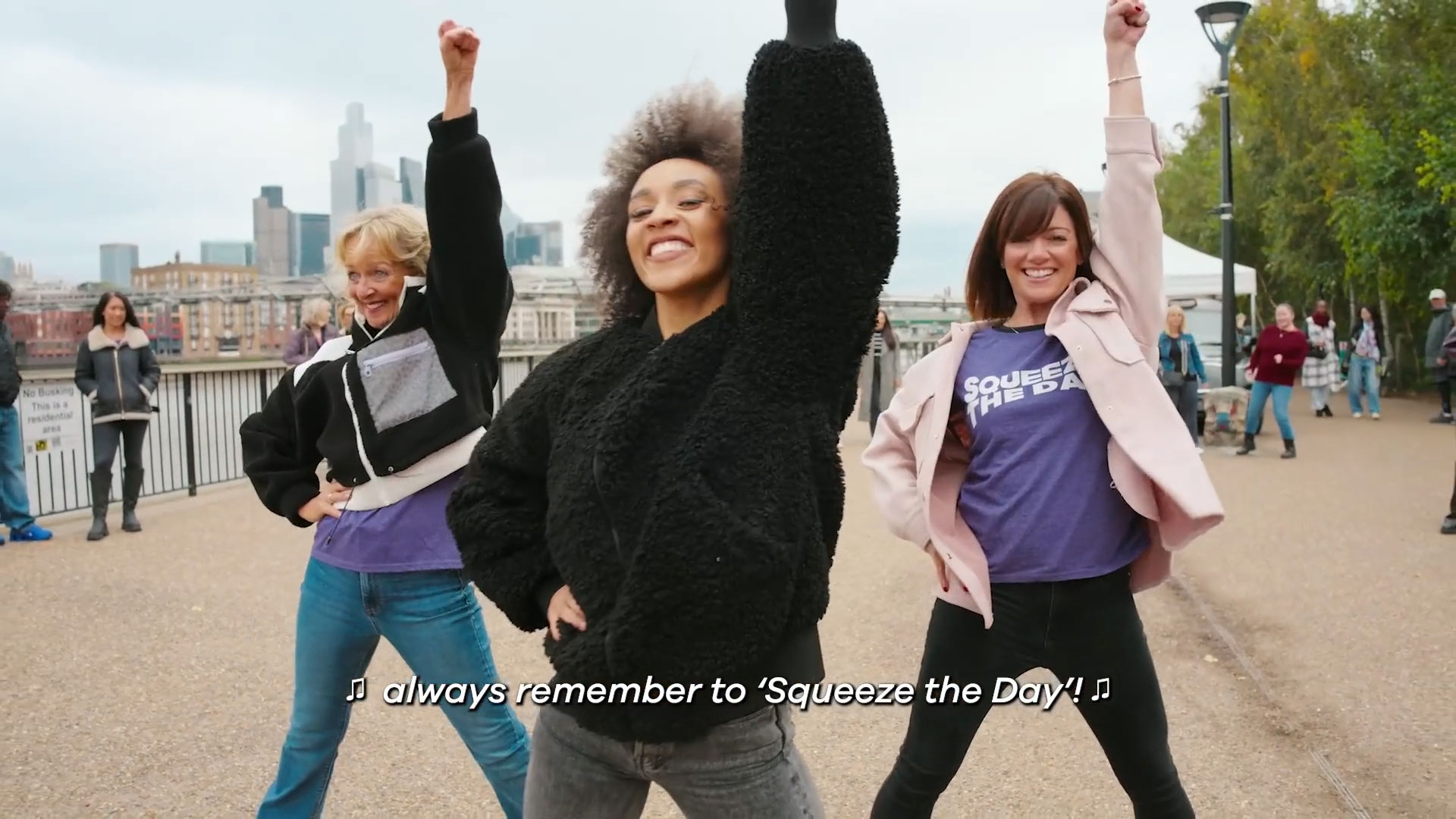 To celebrate the launch of the Squeeze the Day song, the brand has created its very own pelvic floor exercise-inspired dance routine starring Shirley Ballas and the Always Discreet flashmob. Filmed in London, Shirley, Dr Philippa Kaye and a troupe of female dancers surprised commuters with an early morning dance routine, to help remind women to do their pelvic floor exercises.