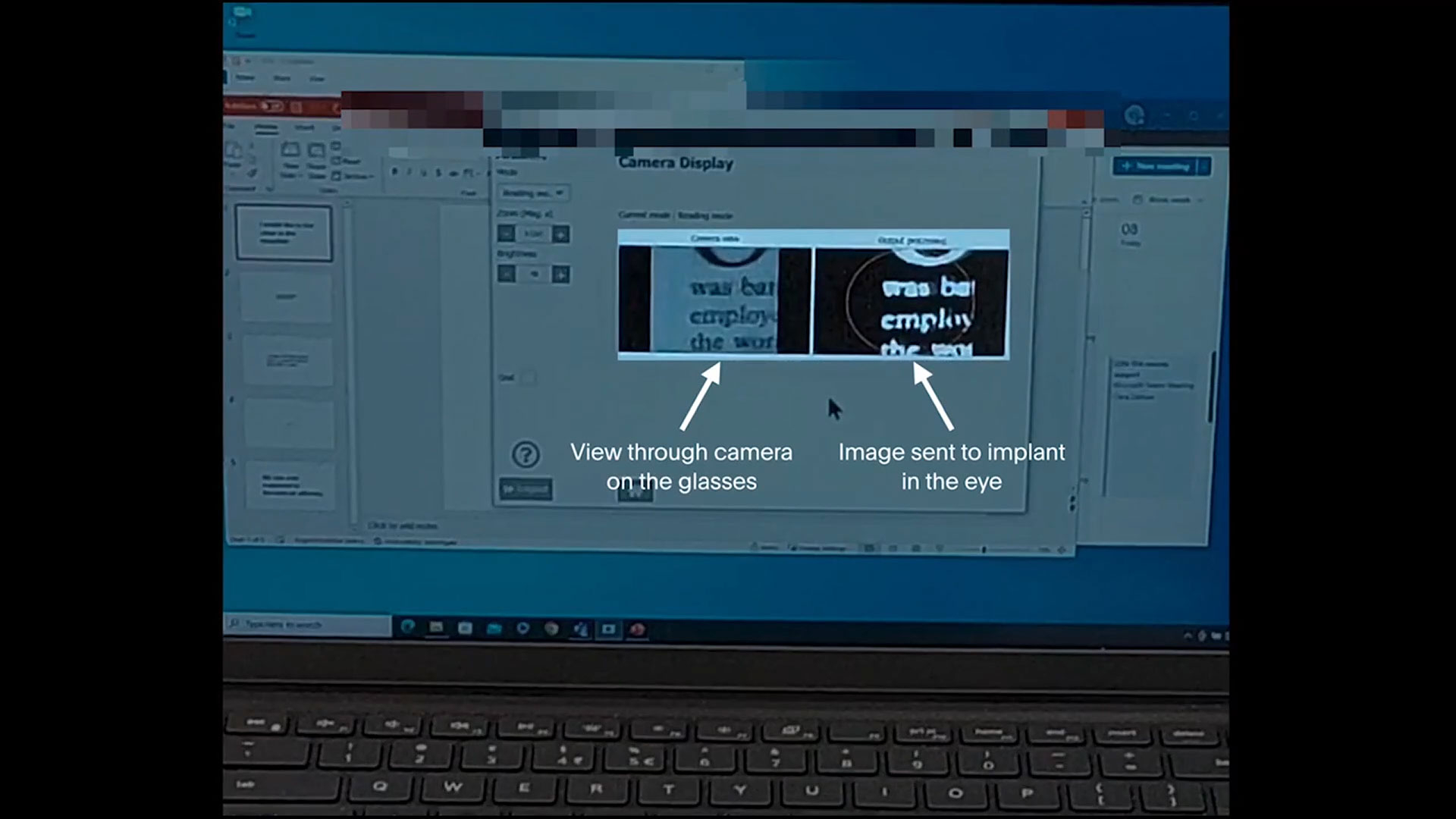 Videos taken during patient training sessions involving reading from a book, playing cards, and filling in a crossword.