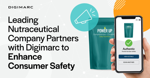 The nutritional supplement market faces unprecedented threats from counterfeiters, increasing the demand for robust digital authentication methods. Digimarc digital watermarks provide a covert, scalable layer of security, seamlessly integrated into packaging and easily verified with smartphones and other mobile devices—no special apps required. For nutraceutical companies, protecting consumers isn’t just about safety—it’s about preserving the brand trust and loyalty that underpin long-term success. (Graphic: Business Wire)