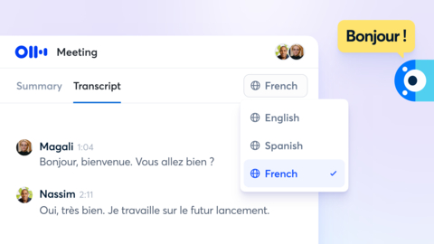 original Otter.ai available now in French (Graphic: Business Wire)