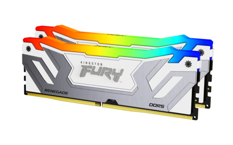 Kingston FURY Renegade DDR5 CUDIMM modules available in black/silver and white/silver. (Photo: Business Wire)