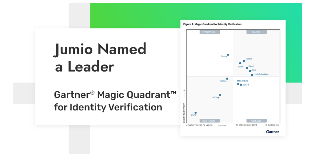 Jumio Named a Leader in the 2024 Gartner® Magic Quadrant™ for Identity ...