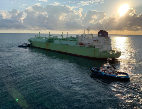 BV Pavilion sails away with Fast LNG's third cargo (Photo: Business Wire)