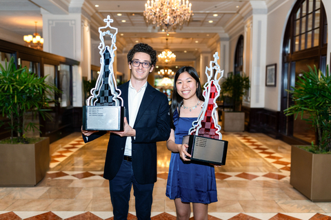 Grandmaster Fabiano Caruana and International Master Carissa Yip took top honors out of a field of elite American chess players in the 2024 U.S. Chess Championship and 2024 U.S. Women’s Chess Championship, respectively. (Photo: Business Wire)