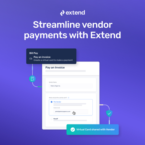 Streamline vendor payments with Extend. (Graphic: Business Wire)