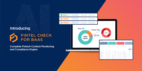 Fintel Check for BaaS is an automated, cost-accessible fintech partner monitoring tool designed for BaaS sponsor banks and middleware providers (Graphic Business Wire)
