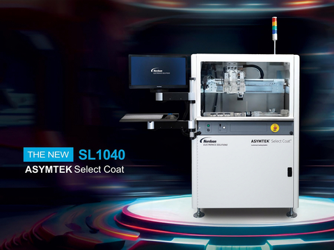 The ASYMTEK Select Coat SL-1040 wins the 2024 Global Technology award for conformal coating equipment. The system from Nordson Electronics Solutions pairs new process control and innovative maintenance features, making it ideal for conformal coating in high-volume electronics manufacturing. (Photo: Business Wire)