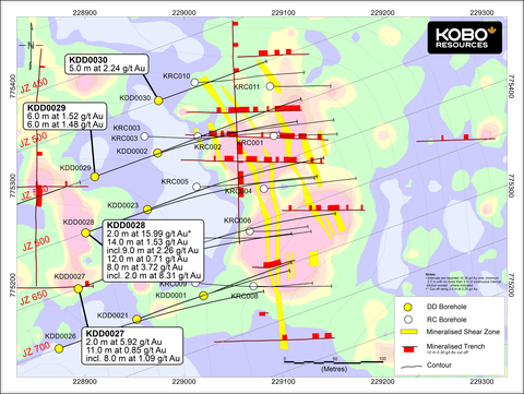 Figure 1: Jagger Zone Drill Results and Collar Location Map (Graphic: Business Wire)