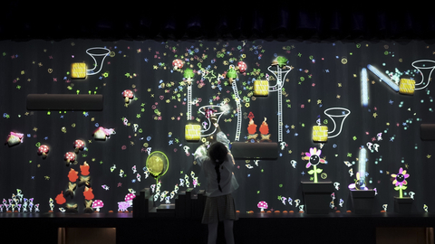 teamLab, A Musical Wall where Little People Live, Courtesy teamLab Massless, Beijing (c) teamLab