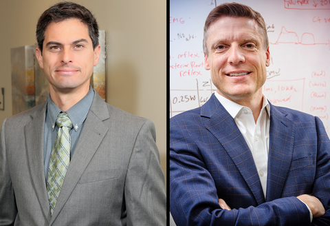 The work of Dr. Dan King (left) and Professor Chad Bouton at Northwell Health’s Feinstein Institutes has been recognized on TIME's list of Best Inventions of 2024. (Photo: Business Wire)