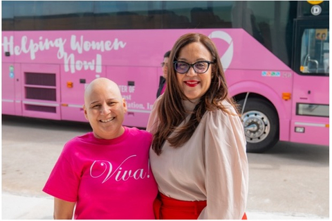 Yurisan Cordero (right) and late breast cancer advocate, Mercedes (left) (Photo: Business Wire)