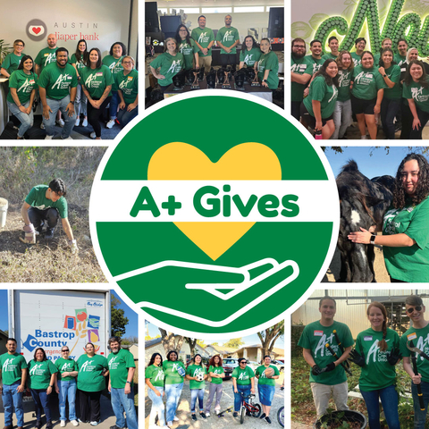 A+FCU team members volunteered their time to benefit the local community on third annual A+ Gives Day. (Photo: Business Wire)