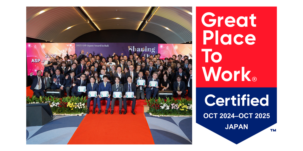 ASP Japan合同会社、3年連続で「Great Place To Work®」認定