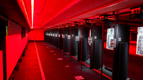 Interior of the new 14-lane modular range at the ANG Phoenix Sky Harbor Airport. (Photo: Business Wire)