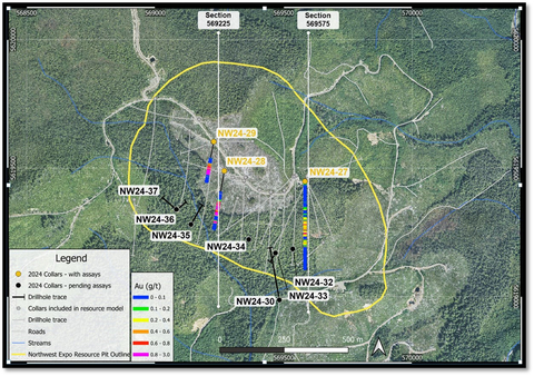 Figure 1: Plan View of Northwest Expo with Reported Holes Highlighted (Graphic: Business Wire)