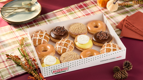 Four new doughnuts inspired by favorite Thanksgiving pies available beginning Nov. 7 (Photo: Business Wire)