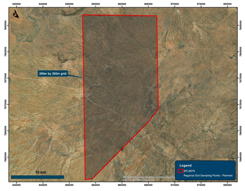 Figure 3: Map showing the planned surface sampling points within EPL8676 (Graphic: Business Wire)