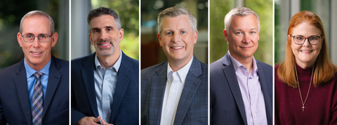 (From left to right) Steve Walker, Paul Wells, Wade Harrison, Dom Lebel and Barbara Pugh (Photo: Business Wire)