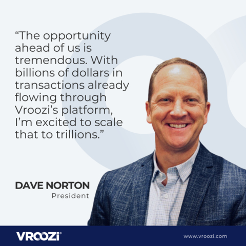 Vroozi names Dave Norton as President, bringing 25+ years of SaaS leadership to accelerate growth in AI-powered procurement and spend management. (Graphic: Vroozi)