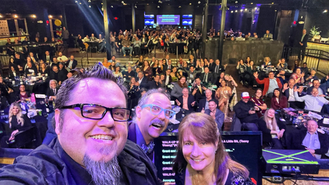 original TAGIE Selfie with Attendees featuring from Left to Right: James Zahn, Editor-in-Chief at The Toy Book and Senior Editor of The Toy Insider/The POP Insider, Grant Lyon, Comedian and owners of Grant's Game Recs, and Mary Couzin, Founder of People of Play, SVP, The Toy Association (Photo: Business Wire)