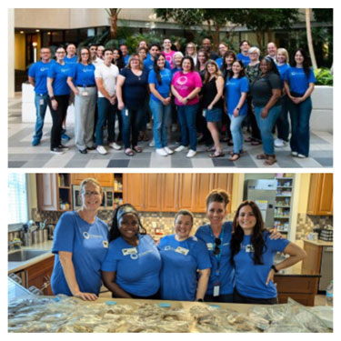 The Central Florida team supported families at the Ronald McDonald House with 32 volunteers to prepare pre-packaged snack packs, travel-sized hygiene kits, baked goods and notes of encouragement to families during difficult times. (Photo: Business Wire)