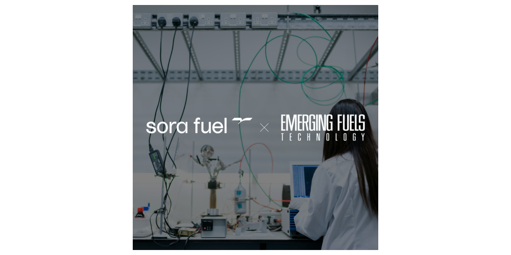 Sora Fuel and Emerging Fuels Technology, Inc. Will Collaborate to Accelerate Development of Efficient, Globally Scalable Sustainable Aviation Fuel (SAF) to Meet Growing Market Demand.