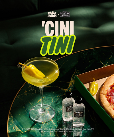 Papa Johns and Aviation American Gin partner to spice up cocktail scene with the 'Cini Tini (Photo: Business Wire)