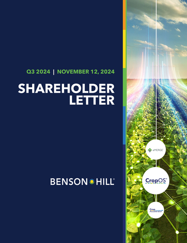 Additional information about Benson Hill’s financial and operating results can be found in the Company’s latest Shareholder Letter and at www.bensonhill.com.