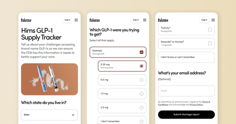 Hims & Hers introduces a GLP-1 Supply Tracker to help more individuals advocate for accessible healthcare. (Graphic: Business Wire)