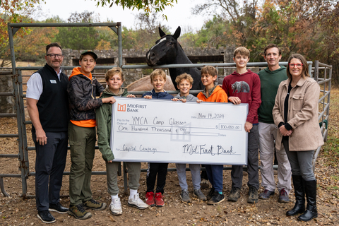 MidFirst Bank Donates $100,000 to Support YMCA's Camp Classen (Photo: Business Wire)