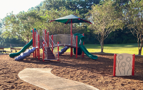 Modernized playgrounds in Fort Johnson military housing communities boast features like slides, climbing walls and jungle gyms. (Photo: Business Wire)