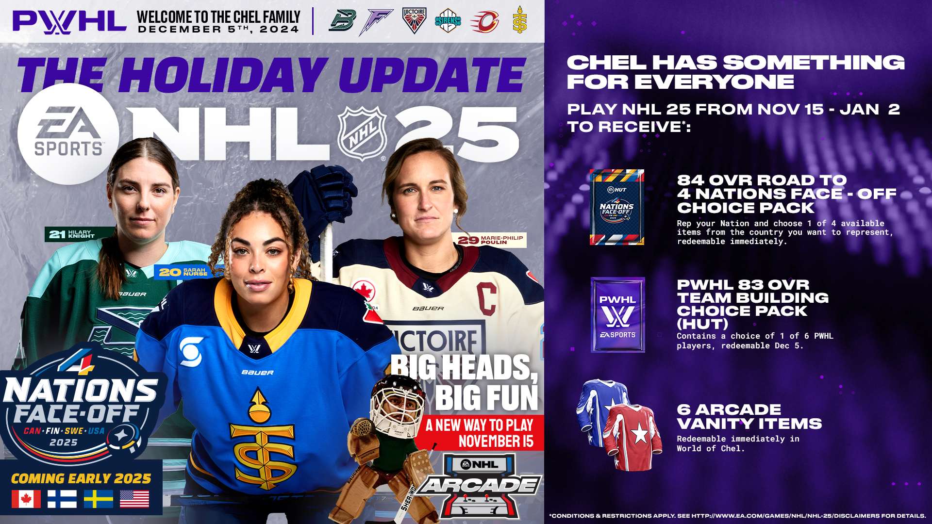 EA SPORTS™ NHL® 25 Reveals Major Holiday Update Featuring 