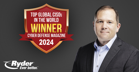 Ryder Chief Information Security Officer (CISO) Joe Ellis has been named a winner of the Top Global CISOs Awards for 2024, sponsored annually by Cyber Defense Magazine. (Photo: Business Wire)