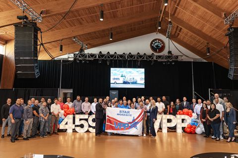 Cintas employee-partners at the Joplin location come together to celebrate their VPP certification. (Photo: Business Wire)