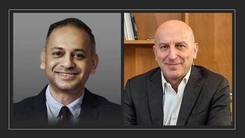 original LTIMindtree 总裁兼执行董事会成员 Sudhir Chaturvedi 和 Nexi Group 首席信息官 Giuseppe Dallona（照片：美国商业资讯）