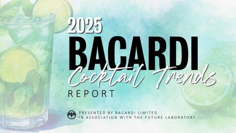 完整版《Bacardi雞尾酒趨勢報告》揭示了影響2025年影響雞尾酒文化的趨勢、最流行的飲品，等等。