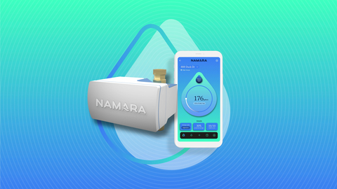 The Namara Smart Water Control System with customized control app. (Photo: Business Wire)