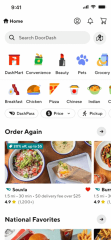 We’re redesigning how you shop for retail products on DoorDash. Now you can search for an item across merchants, with prices and estimated delivery times displayed all in one view. (Graphic: Business Wire)