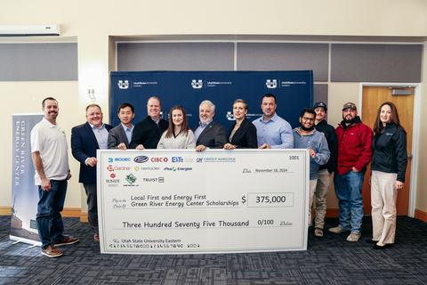 rPlus Energies and Green River Energy Center project partners contribute $375,000 to support scholarships for students from Emery County or Carbon County, Utah. (Photo: Business Wire)