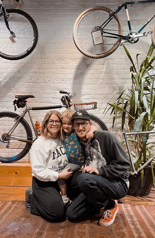 The Mack family of Mack’s Bike and Goods in Evanston, Ill., who received a $15,000 Community First® Accelerate Grant from FHLBank Chicago through their member Byline Bank to support their small business growth. (Photo: Business Wire)